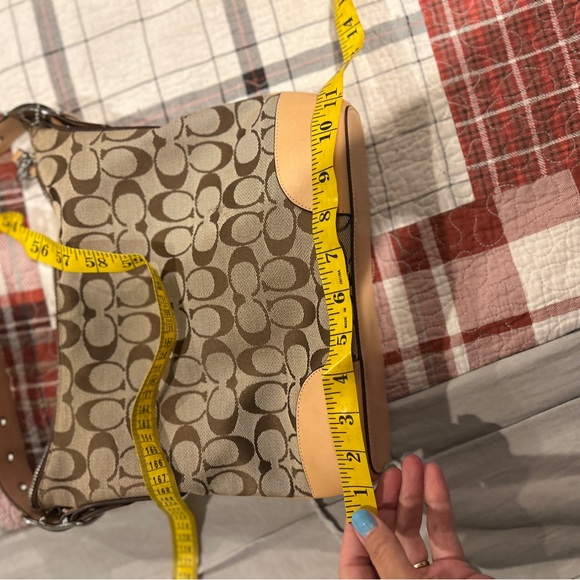 Genuine vintage COACH 6347 tan crossbody shoulder bag logo year 2003 - Picture 13 of 16